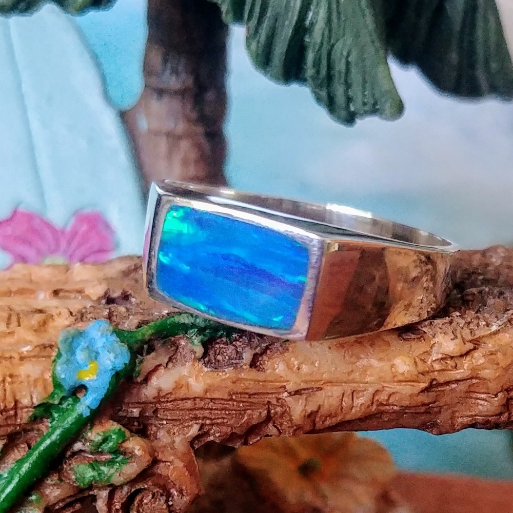 Mexico Sterling Silver Opal Ring